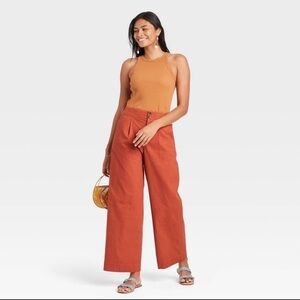 0311 - A NEW DAY Women’s size 4 Orange Wide Legged Pants